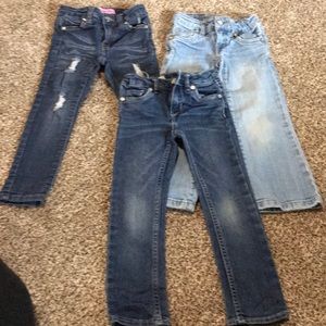 Three pairs girls jeans